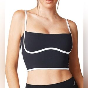 Women's Black and White Crop Top